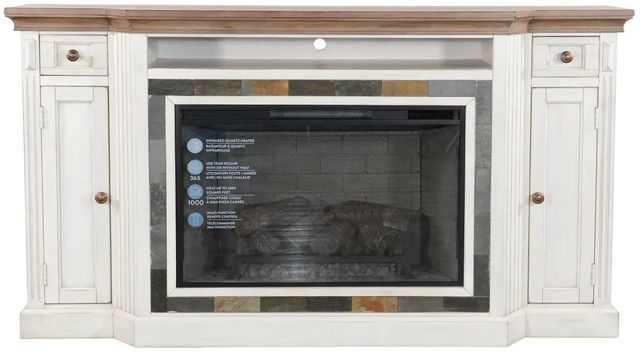Sunny Designs™ Pasadena Buckskin/Marble White TV Console-2