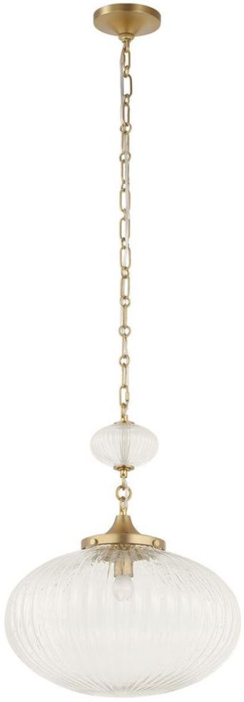 Uttermost® Bellaire Clear/Matte Gold Pendant-3