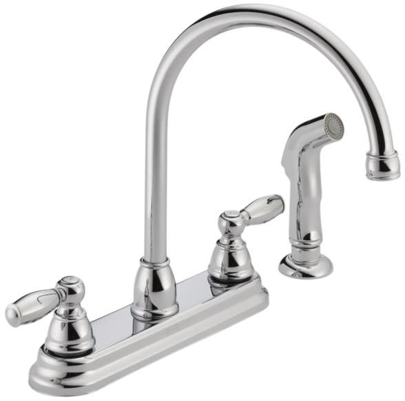 Peerless Claymore® Chrome 2-Handle Kitchen Faucet-0