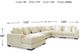 Signature Design by Ashley® Lindyn 6-Piece Ivory Left-Arm Facing Sectional and Chaise-2