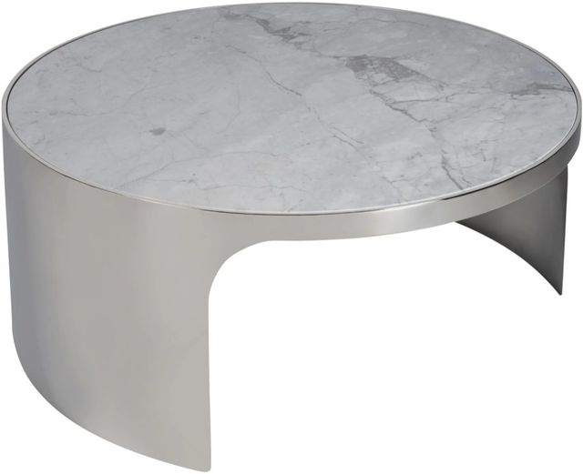 Universal Explore Home™ New Modern Revolve Grey/Nickel Large Nesting Table-0