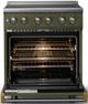 Viking® 5 Series 30" Martini Pro Style Electric Range with Brushed Brass Trim-1
