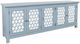 Jofran Inc. Isabella Blue 86" Mirrored Accent Cabinet-0