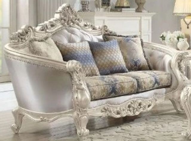ACME Furniture Gorsedd Antique White/Golden Ivory Loveseat-0