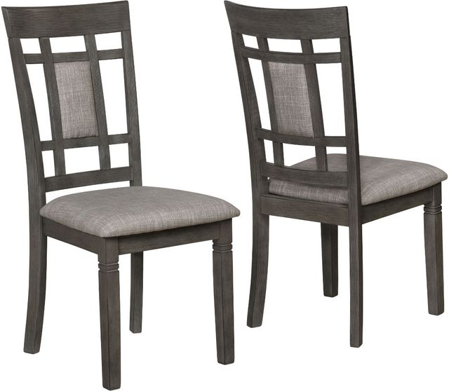 Crown Mark Paige 6-Piece Gray Dining Table Set-2