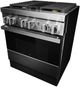 JennAir® NOIR™ 30" Stainless Steel Pro Style Dual Fuel Range-4