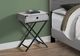Monarch Specialties Inc. Grey Cement 24"H Accent Table with Black NIckel Metal Legs-1