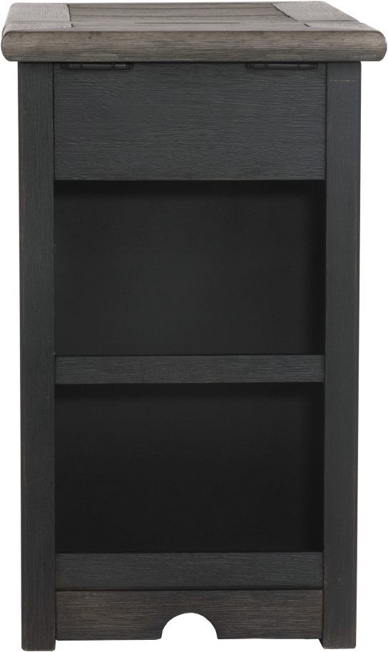 Signature Design by Ashley® Tyler Creek Grayish Brown Chairside End Table with Black Base-3