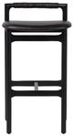 Four Hands Baden Brushed Ebony/Sonoma Black Bar Stool-1