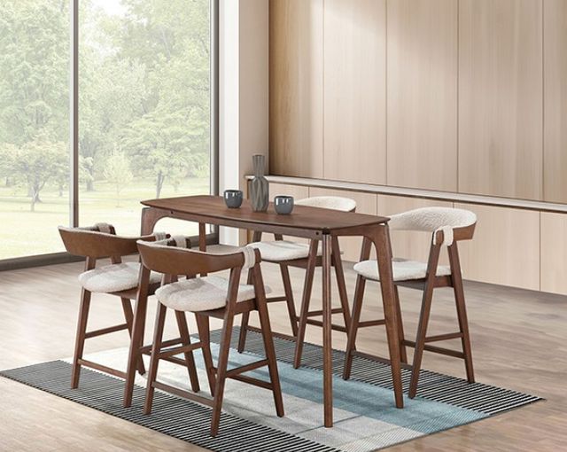Furniture of America® Ebikon Walnut Counter Table-1