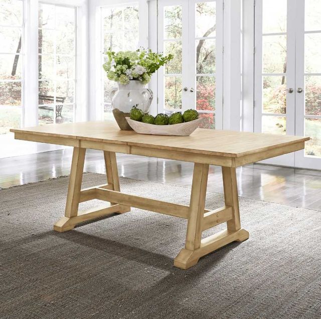 Liberty Furniture Lindsey Farm Natural Trestle Dining Table-2