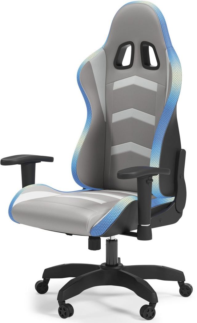 Signature Design by Ashley® Lynxtyn White/Gray Office Desk Chair-2