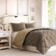 Olliix by Madison Park Essentials Larkspur Brown and Sand Twin/Twin XL 3M Scotchgard Reversible Down Alternative Comforter Set-0