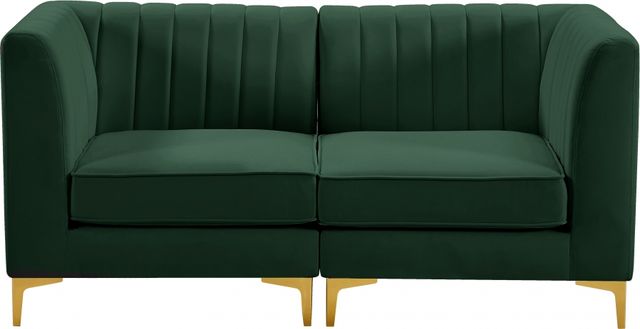 Meridian Furniture Alina Green Velvet Modular Sectional-3