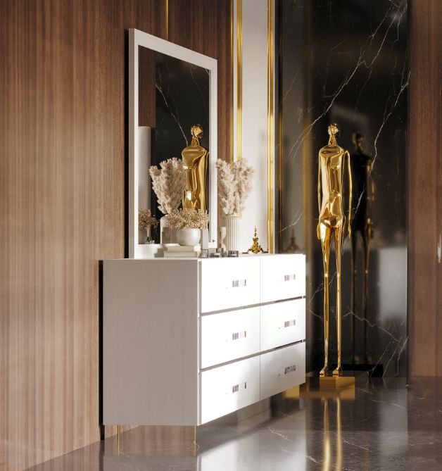 green emerald velvet dress Amazon.com: CARPETNAL White Dresser for Bedroom, 6 Drawer Dresser with Wide  Drawers and Gold Metal Handles, Wood Dressers & Chest of Hallway, Entryway.  : Home & Kitchen
