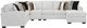 Affordable Furniture 6950 Shay Arctic 3-Piece U-Shape Sectional-1
