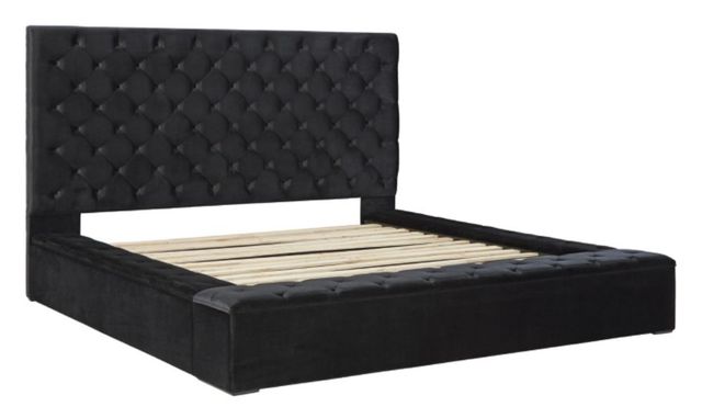 Signature Design by Ashley® Lindenfield Black King Upholstered Storage Bed-2