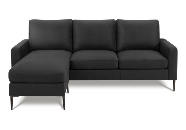Monarch Specialties Inc. Black 85" Sofa Lounger and Reversible Chaise-0