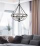 Cal® Lighting & Accessories Somersworth Black/White Washed Metal Chandelier-1