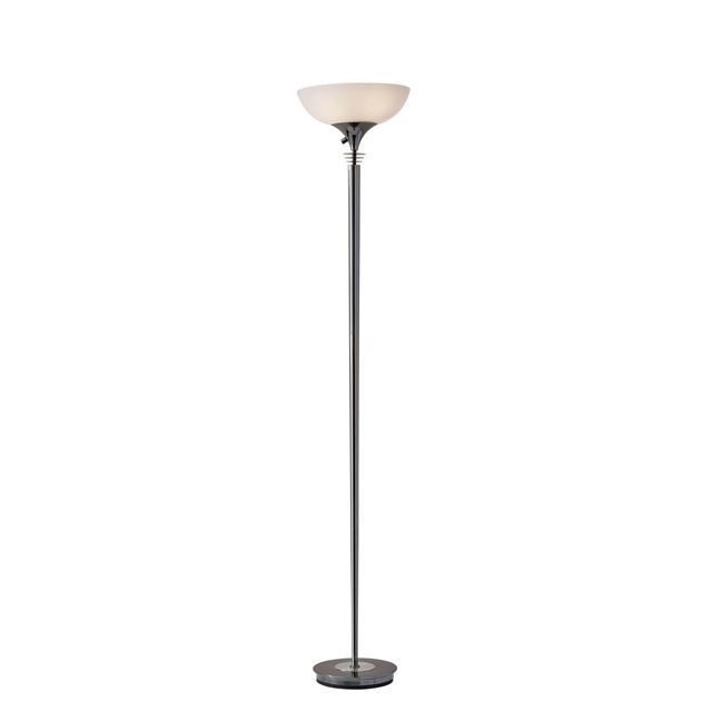 Adesso® Metropolis Black Nickel 300W Torchiere-0