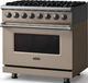 Viking® 5 Series 36" Nantucket Pro Style Dual Fuel (LP) Range with Polished Chrome Trim-3