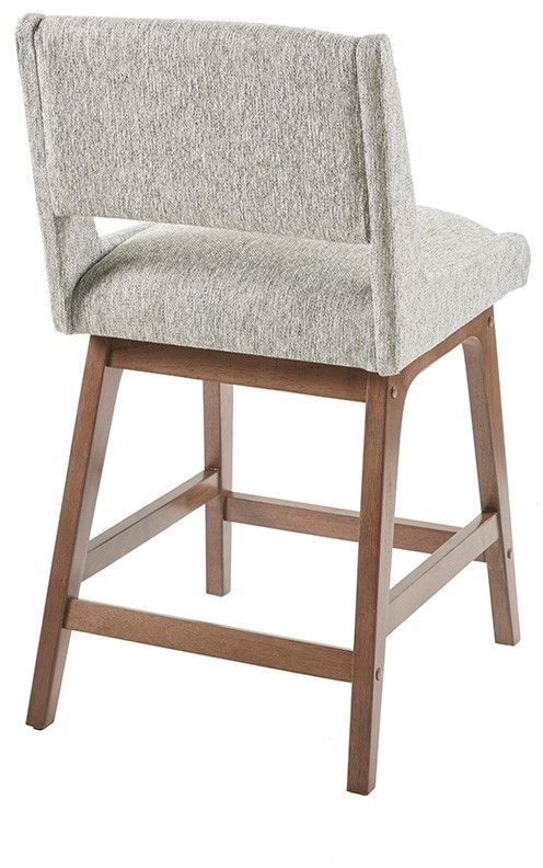 Olliix by INK+IVY Light Grey Boomerang Counter Stool-2