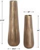 Uttermost® Vertiforge 2-Piece Antique Gold Vase Set-2