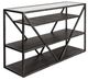 Liberty Furniture Arista Glass Top Sofa Table with Cobblestone Brown/Gray Base-3
