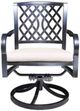 CabanaCoast® Customizable Carleton Aluminum Outdoor Swivel Rocker Chair-1