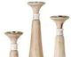 A & B Home Padua 3-Piece Brown Candleholder Set-1