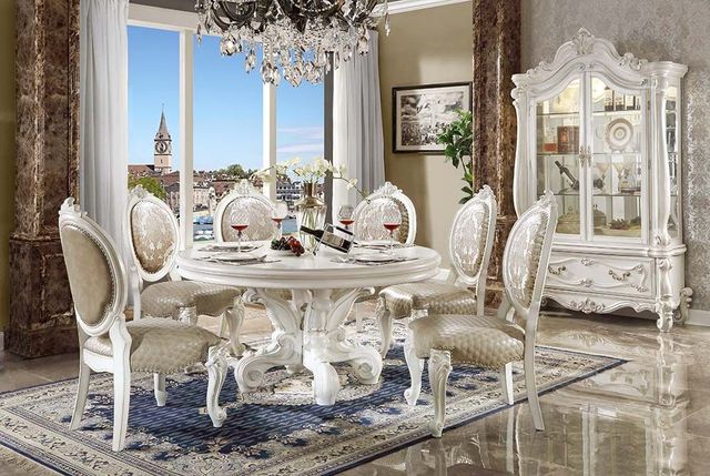 ACME Furniture Versailles Bone White Round Dining Table-1