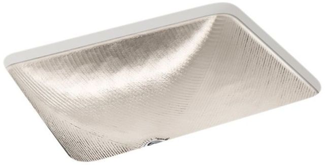 Kohler Yepsen® Translucent Doe 20" Rectangular Undermount Bathroom Sink, No Overflow-0