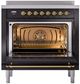 Ilve® Nostalgie II Series 36" Glossy Black Pro Style Induction Range-1
