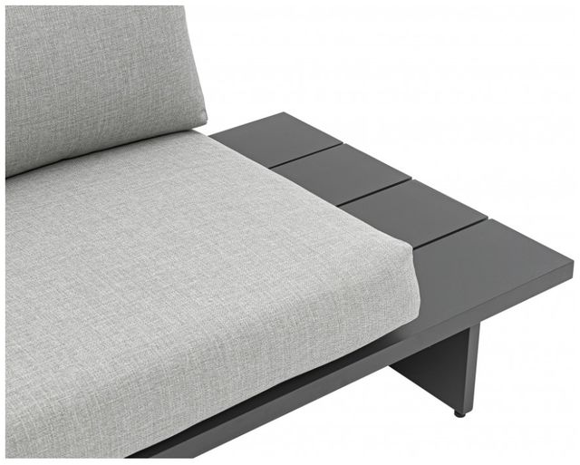 Meridian Furniture Maldives 4-Piece Dark Gray/Gray Aluminum/Fabric Outdoor Modular Sectional-3
