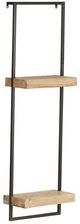 A & B Home 2-Piece Black/Brown 12" Wall Shelf Set-1