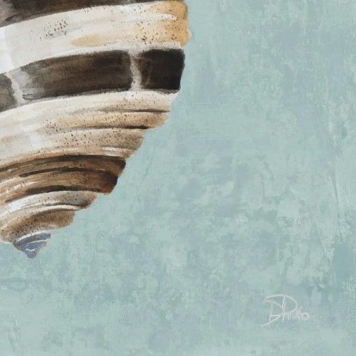 Classy Art Modern Shell on Teal I by Patricia Pinto Wall Art-2