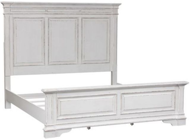 Liberty Furniture Abbey Park 5-Piece Antique White California King Panel Bed Set-2