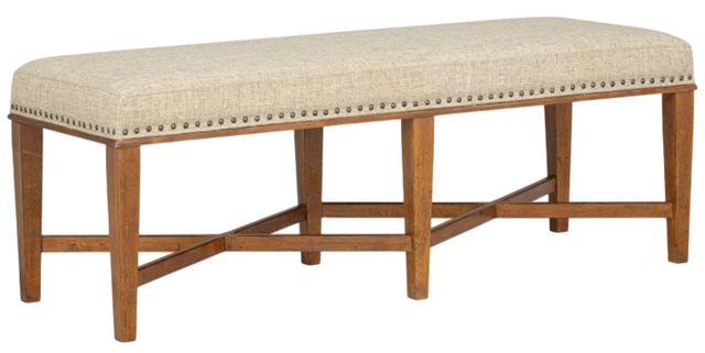 Legacy Classic Echelon Heritage Walnut Upholstered Bed Bench-0