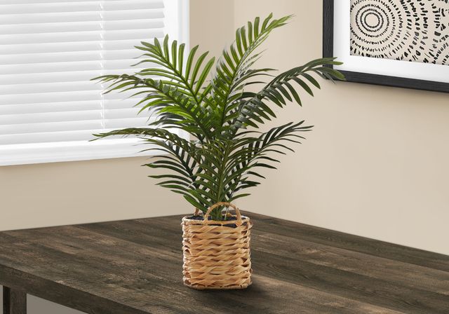 Monarch Specialties Inc. Green/Natural 24" Tall Artificial Potted Palm-3