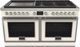 Fulgor Milano® Evoque 400 Series 60" Matte White Pro Style Dual Fuel Hybrid Range with Stainless Steel Trim -0