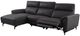 Furniture of America® Theola Black Power Reclining Sectional with Left Chaise-0