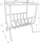 Monarch Specialties Inc. Glass Top Side Table with Stardust Brown Metal Frame -3