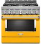 KitchenAid® 36" Yellow Pepper Smart Pro Style Gas Range-0