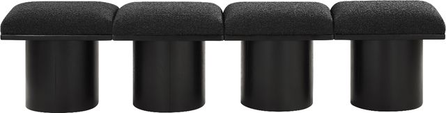 Meridian Furniture Pavilion 4-Piece Black 72" Modular Bench Set-1