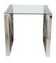 Sagebrook Home Glass Top Accent Table with Silver Base-1