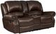 Corinthian Furniture Chocolate Manual Reclining Console Loveseat-0