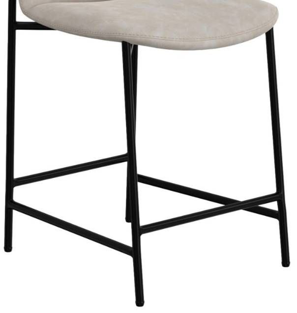 International Furniture Direct Seating Black-Ivory 45" Bar Stool-4