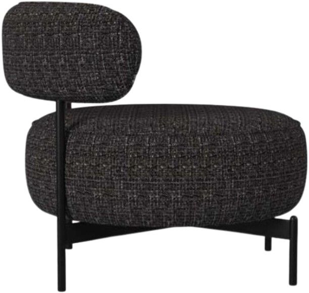 Elements International Antonia Black Swivel Chair-4