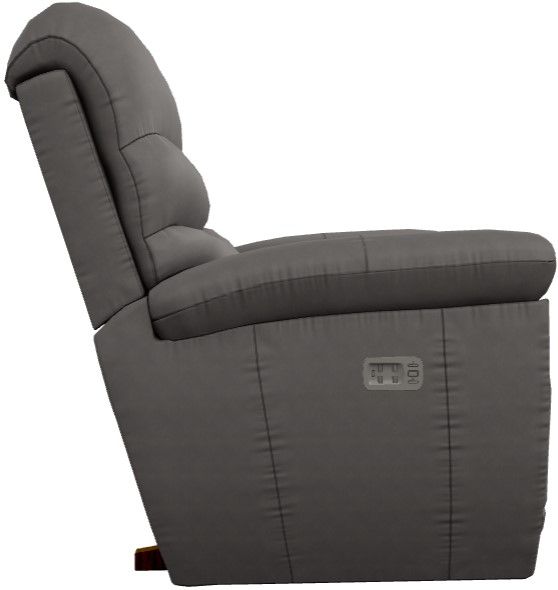 La-Z-Boy® Joshua Gray Leather Power Rocking Recliner with Headrest and Lumbar-2