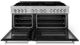 ZLINE 60" Satin Stainless Steel Pro Style Dual Fuel Range with Black Matte Door-1